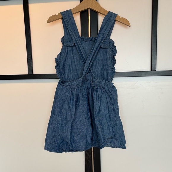 Sage & Lilly Pinafore chambray overalls style dress. Size 3T - Picture 3 of 8